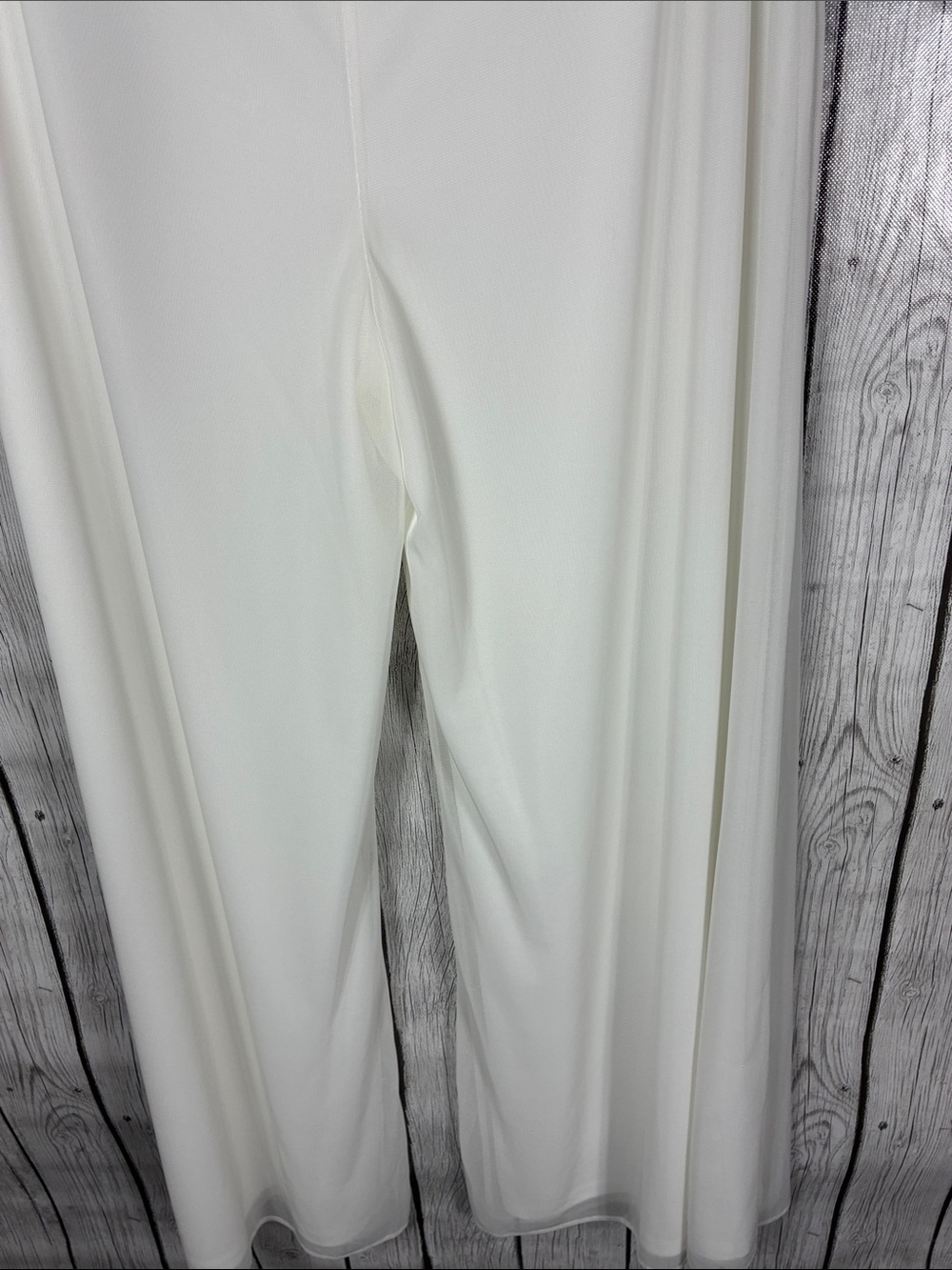 Prelude White Wide-Leg Overlay Pants Size Large - Picture 8 of 10